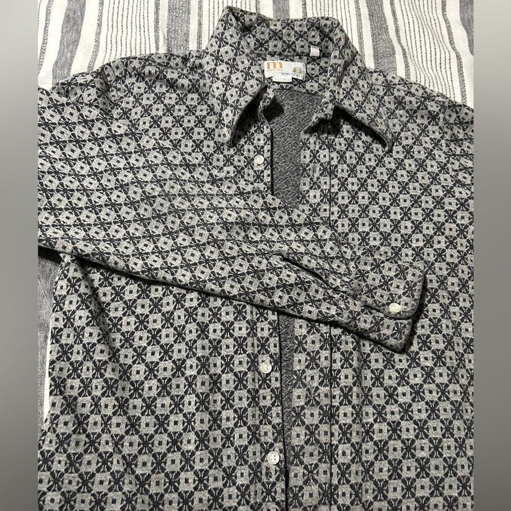 Vintage black and grey May Company men’s shirt